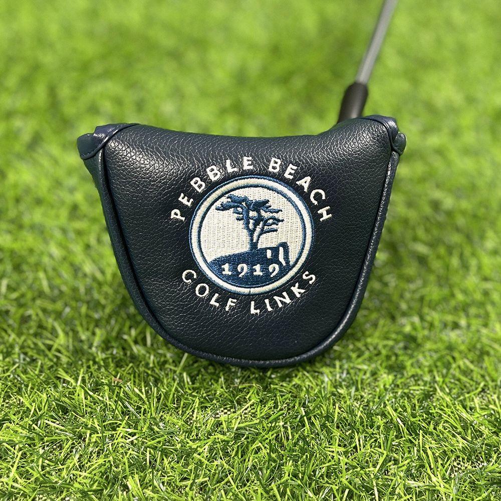 Premium Leather Golf Putter Cover Pebble Beach Golf Putter Headcover American Flag Golf Headcover Golf Putter ProtectorGolf Accessories for Men Golf Gift for Golfers Waterproof Golf Putter Cover