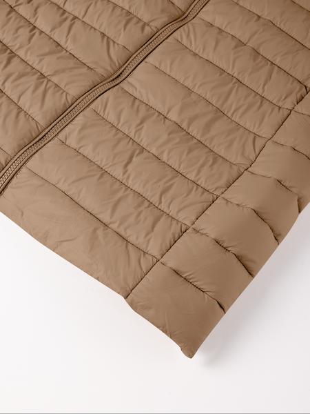 Women's Mid-Length pufferHooded Jacket with Zipper Pockets, Casual Plain Woven Fabric Coat for Fall & Winter Outdoor Commuting