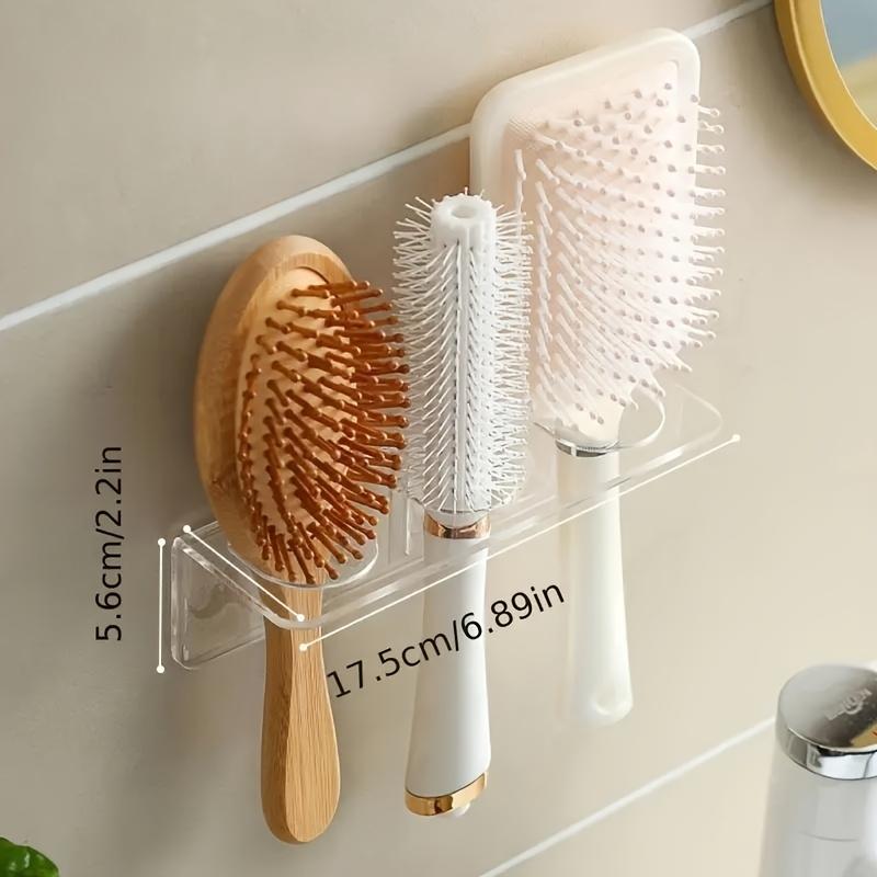 Modern Clear Acrylic Bathroom Shelf, Wall Mounted Floating Organizer for Toiletries and Hair Accessories, 1pc