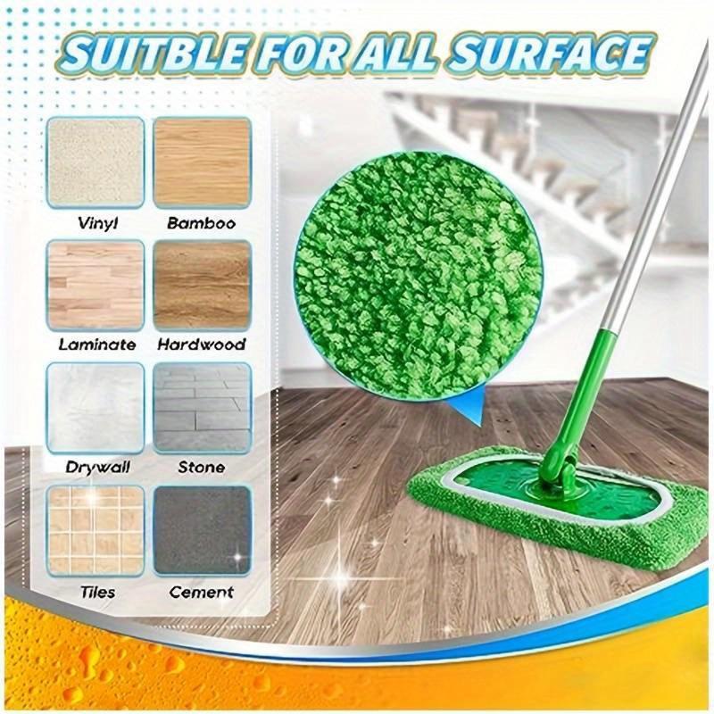Microfiber Cleaning Mop Replacement Pad, Flat Floor Mop Cloth, Washable And Durable Replacement Mop Cloth, Wet And Dry Use, Easy To Clean, Cleaning Supplies, Back To School Supplies, Reusable Mop Pads