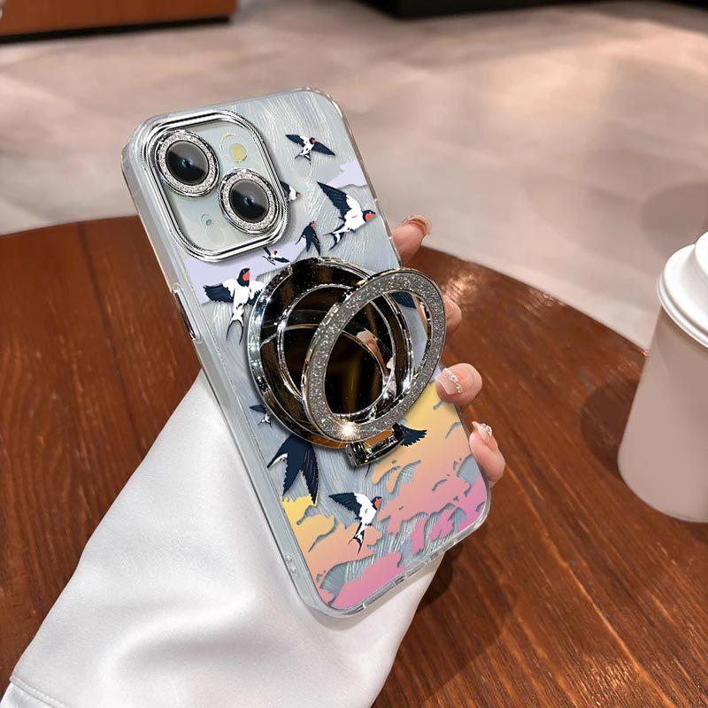 1 Piece A beautiful sky With circular bracket Pattern Protection Suitable For iPhone 14 PlusPhone Cases iPhone 14 Plus Comfortable feel Case Featuring Shockproof For Fashion