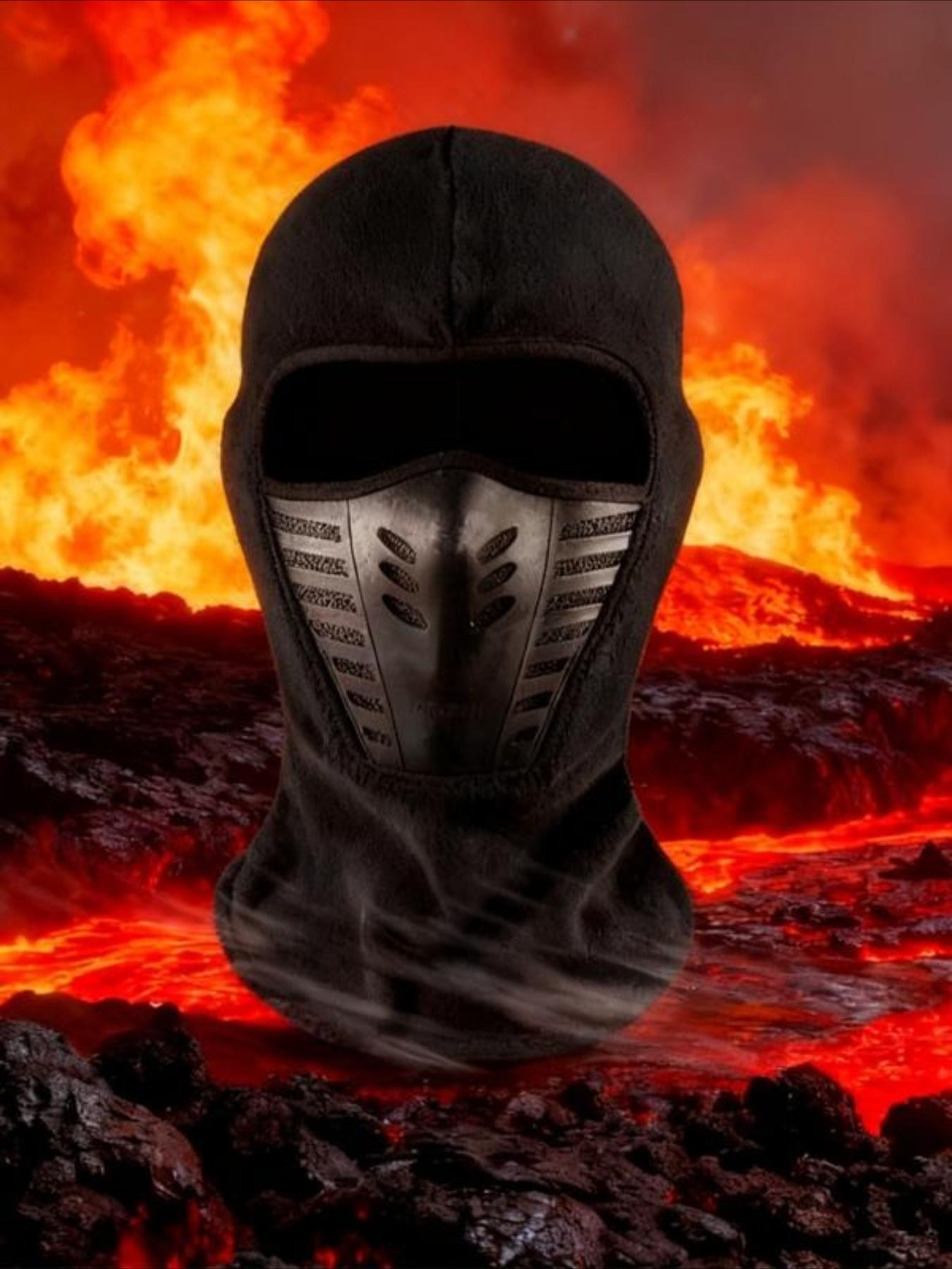 Winter Fleece Windproof Face Mask, Full Coverage Design with Breathable Holes, Head Neck Protection for Skiing Motorcycle Outdoor Sports