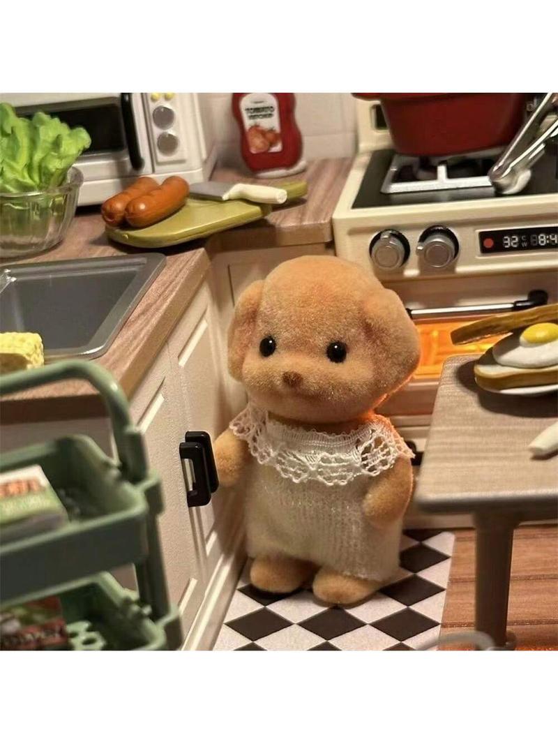 Sylvanian Families Vip Dog Doll, Adjustable Limbs Miniature Figurine, Desktop Decoration, Random Style Packaging, Collectible Toy