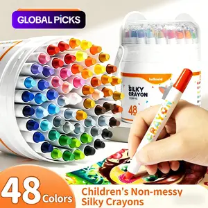 Easy Grip Twistable Jumbo Crayons, Non-Toxic Washable Silky Crayons for Toddlers, Kids Art Supplies, Arts and Crafts Supplies, School Supplies, Perfect Christmas Gifts