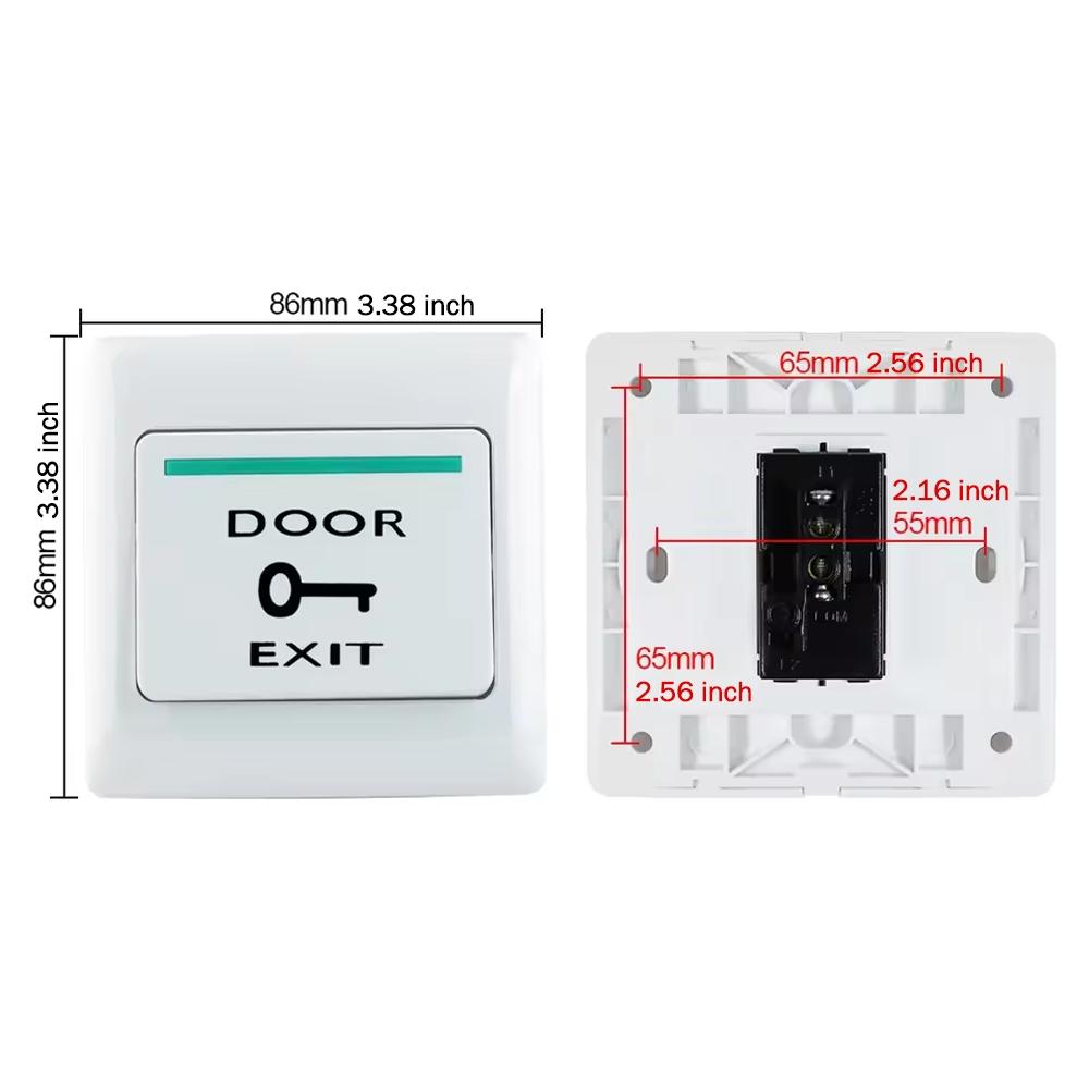 Waterproof Door Exit Button Release Switch NO/NC/COM Output Emergency Push Button Fireproof Plastic for Access Control System Waterproof Door Exit Button Release Switch NO/NC/COM Output Emergency Push Button Fireproof Plastic for Access Control System