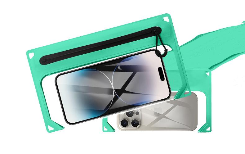 Airtight Zipper Waterproof Waist Bag, PVC Portable Touchscreen Phone Bag for Outdoor Camping and Swimming