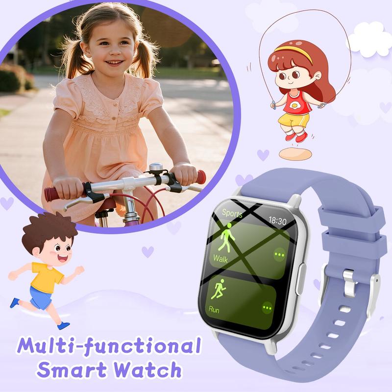 SIMSONLAB Low Power Smart Watch, Fitness Tracker Watch for Kids, Water Reminder, Sitting Reminder, Wireless Calls, Message Alerts, Clock, Weather Display, Music Control, Multi-Functional New Year Gift Suitable For All Ages