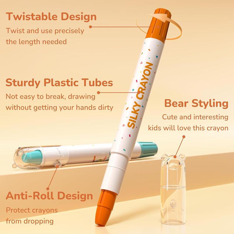 36 Color Twist Crayons for Toddlers 1-3 and Kids 4-8, halloween crayons bulk,Non-Toxic Washable Crayons 2-4, Ultra-Silky Easy-Grip Art Supplies, halloween crayons for kids markers for coloring