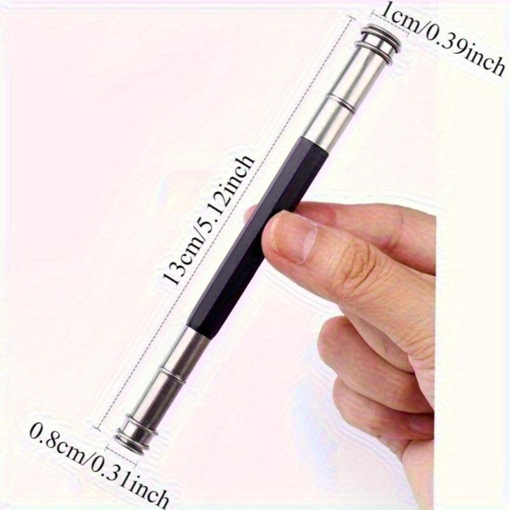 Adjustable Metal Pencil Extender Rod, Suitable for Artists, School, Office, Sketching, Art Creation, Writing, Dual Head Adjustable