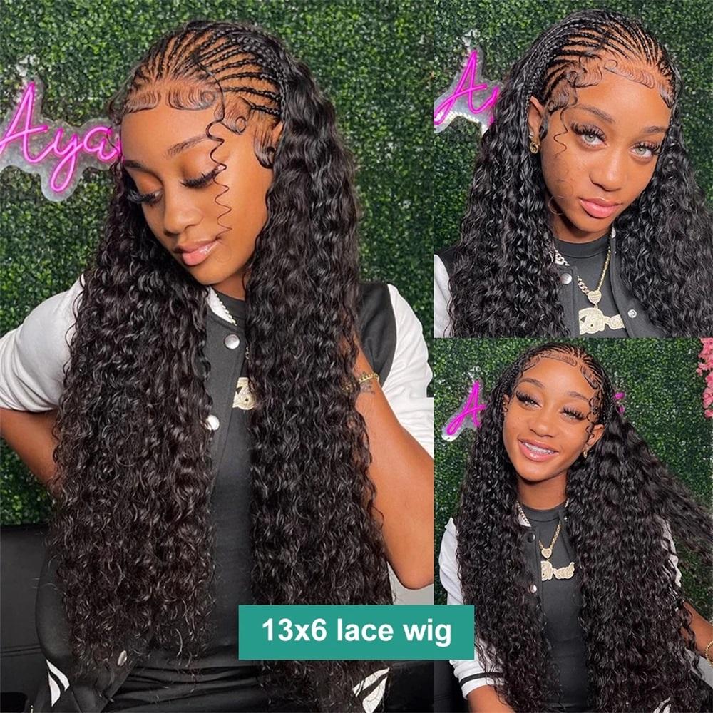 Bling Hair Deep Wave HD Lace front 13x6 13x4 Kinky Curly Human Hair Wigs Transparent Lace Frontal Wig PrePlucked 180 Density Wigs For Women with Baby Hair