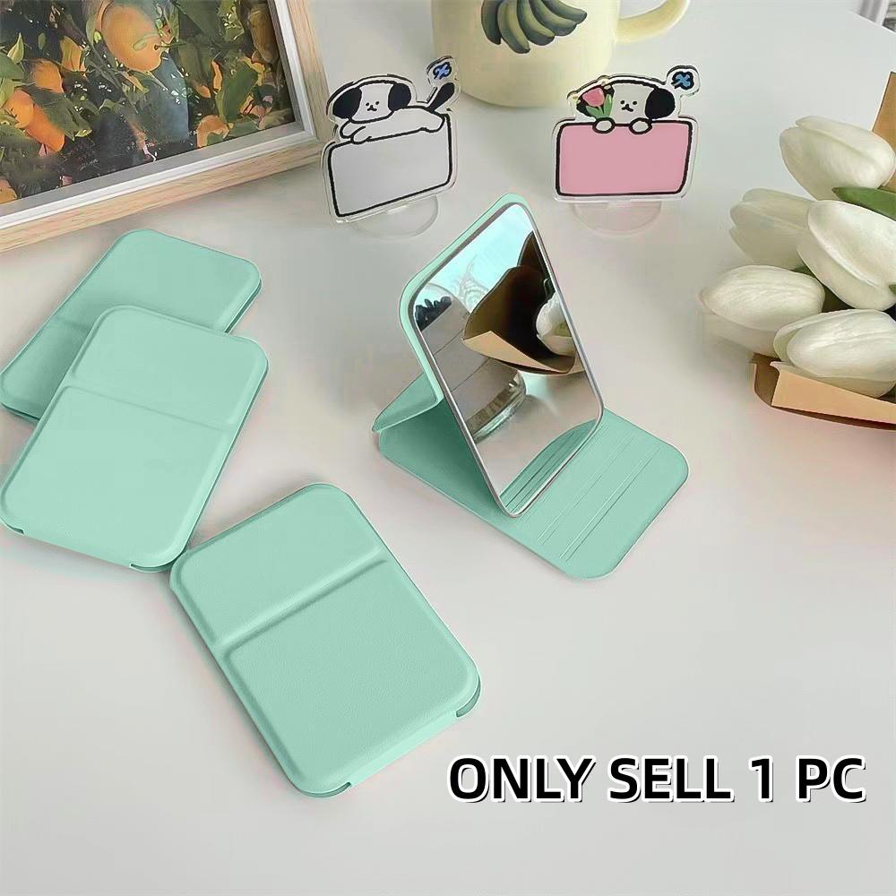Portable Makeup Mirror, Simple Foldable Desktop Vanity Mirror, Mini Travel Mirror, Dormitory Tabletop Mirror, Portable Folding Mirror, Single Item