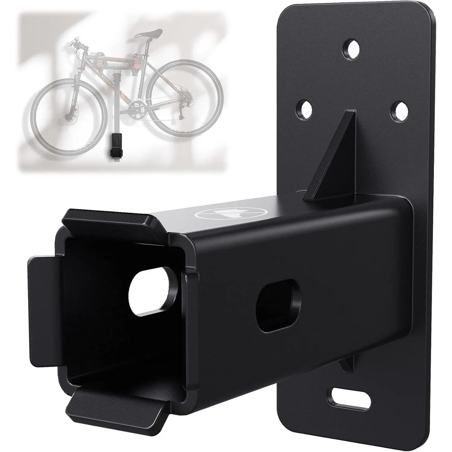 Wall Mount Bike Rack Bicycle Hanging Garage Organizer Trailer Hitch Receiver Storage Holds Max 300 Lbs (2 inch)