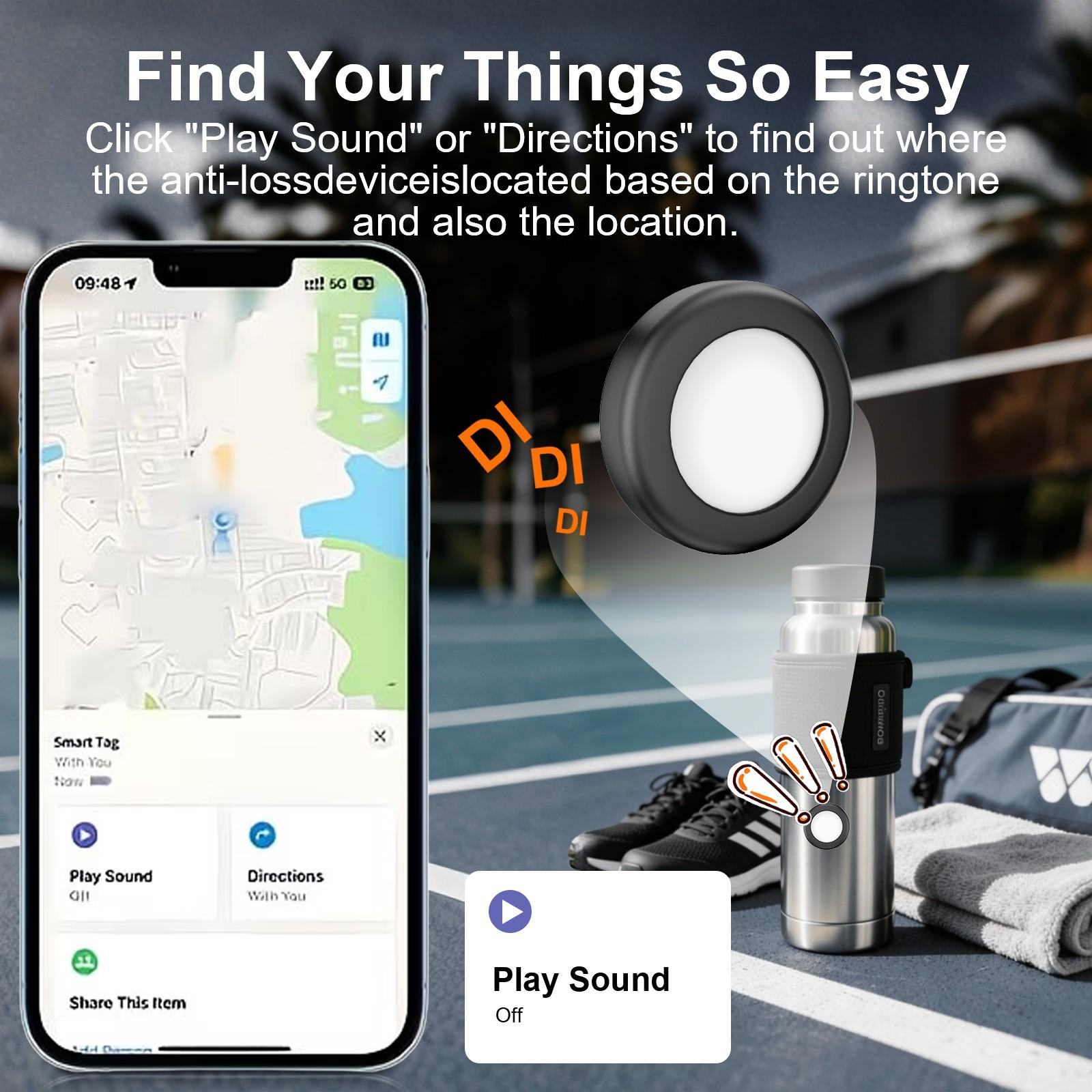 1/2/4pcs Flat Vehicle Locator with Magnetic Case, No Monthly Fee, Global Use, iOS System Only, Suitable for Cars, Bikes, Motorcycles, Pets, Luggage
