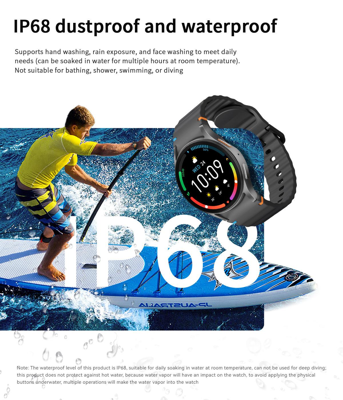 HD Watch7 mini smart watch, Step tracker watch, wireless calling, heart rate, step counting, sleep monitoring, outdoor triple-proof health watch, 1.32-inch HD full touchscreen zinc alloy round dial, unisex, Smartwatch with calls