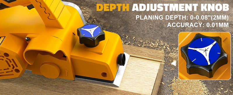 Cordless 3-1/4" Electric Hand Planer Compatible with Dewalt 20V Battery (No Battery!!) 15000RPM Power Wood Planer for Woodworking Carpentry and Home DIY Edge Cordless 3-1/4" Electric Hand Planer Compatible with Dewalt 20V Battery (No Battery!!) 15000RPM Power Wood Planer for Woodworking Carpentry and Home DIY Edge