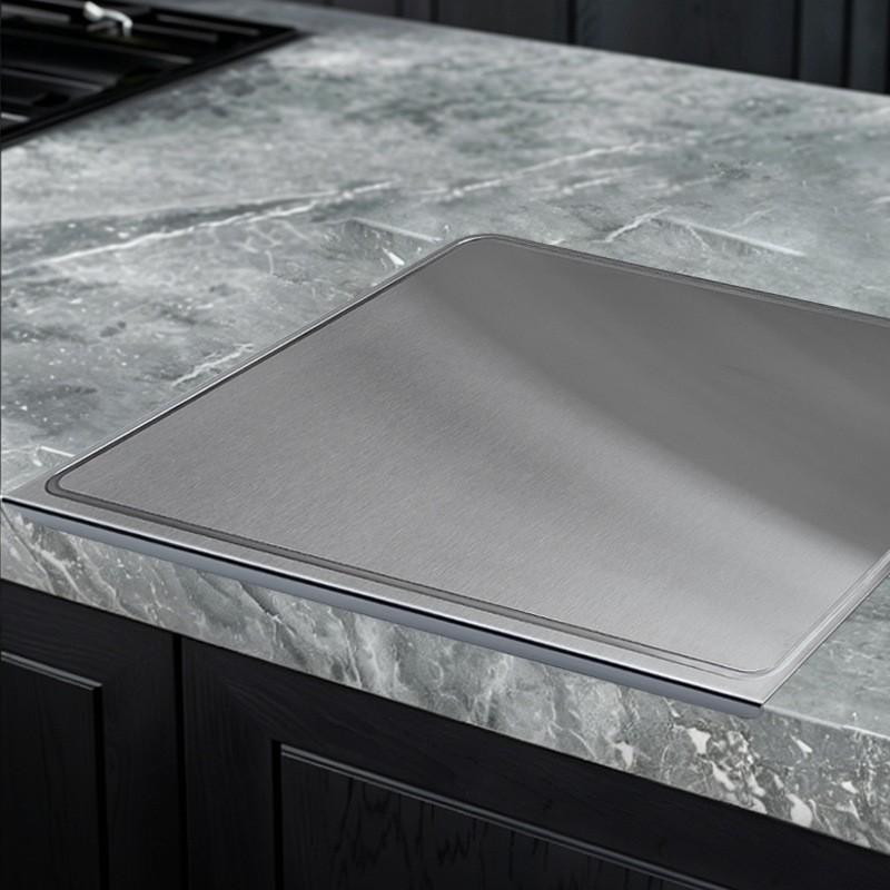 High-Quality Food-Grade 304 Stainless Steel Chopping Cutting Board, Heavy-Duty Thickened, Durable, Juice Groove, Easy to Clean, Kitchen Counter Stable, Durable Cutting Boards, Cooking Cutting Board