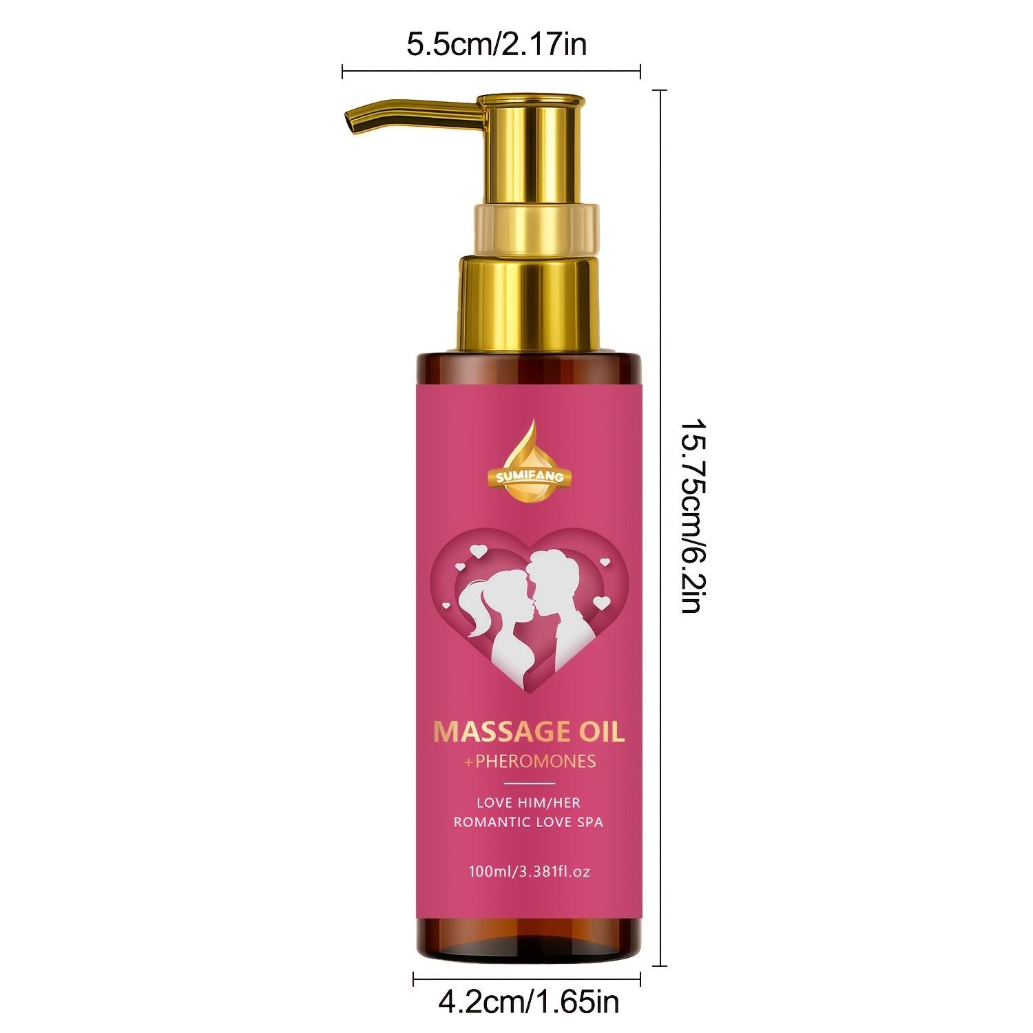 Informational Body Massage Oil, Selected Coconut & Jojoba Oils, Soft Non-Greasy Texture, Perfect for Couples, 100ML