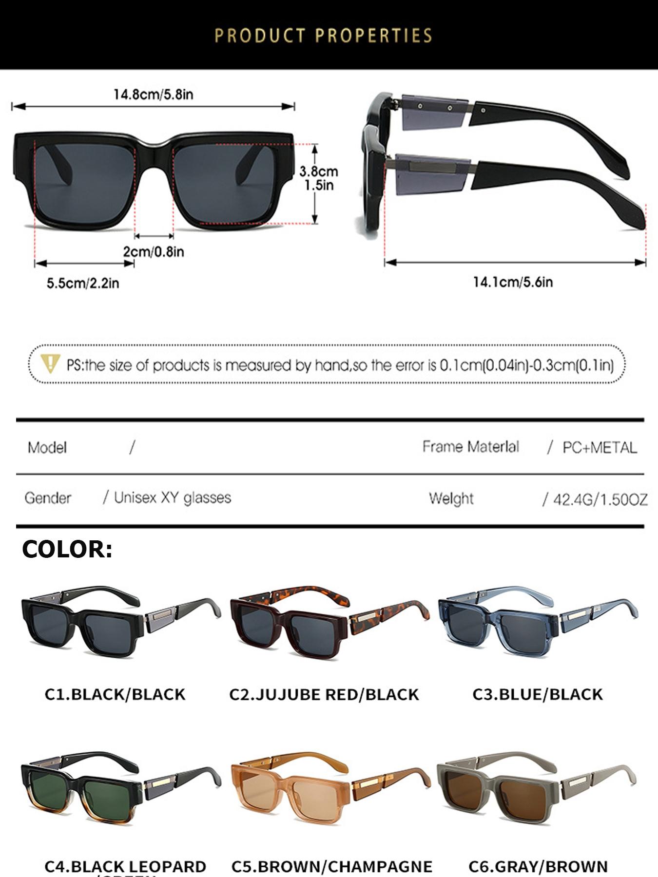 New Retro High-End Square Fashion Sunglasses, Unique Blue Thick Frame, Versatile Simple Personality, Stylish Unisex Eyewear