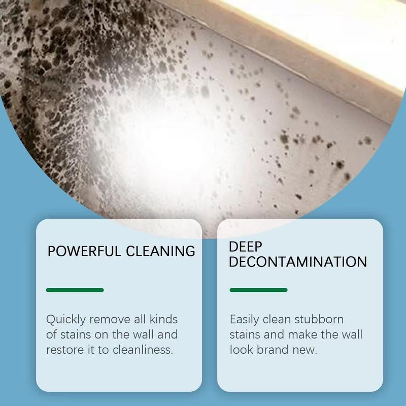 Jaysuing Wall Stain Remover, Stain Treater Spray, Water Marks Cleaner for Bathroom & Kitchen Walls, Effective Mold Cleaning Solution for Home Use, Cleaner Liquid
