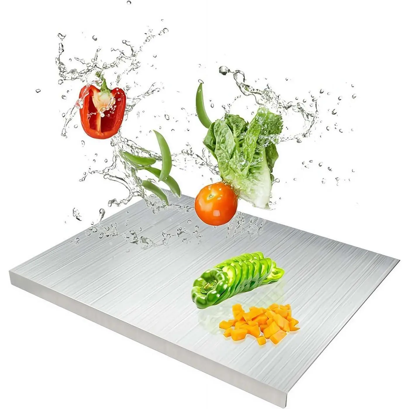Stainless Steel Cutting Boards for Kitchen, Kneading Cutting Board Mats, Metal Cutting Board for Meat, Fruits, Vegetables, Bread, and Baking Small Cutting Boards（30 x 40cm/11.8"L x 15.7"W）