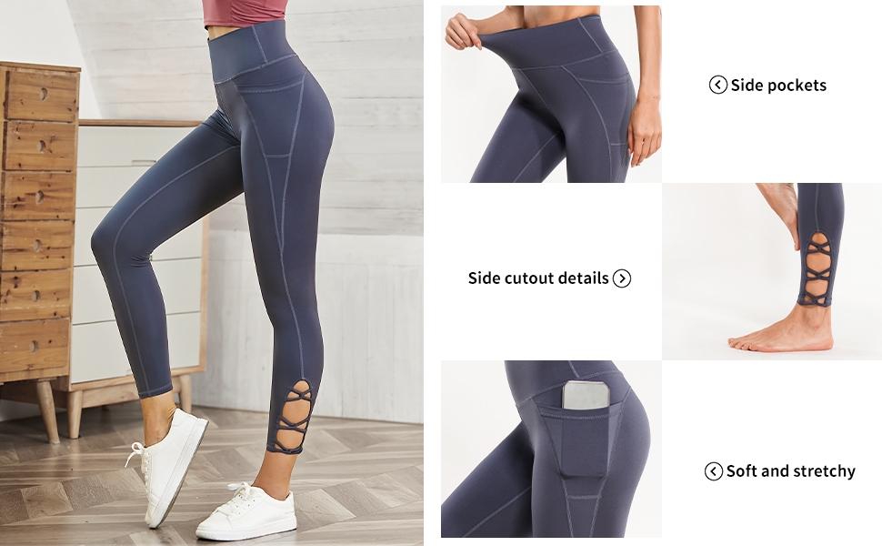 Women's Yoga Tight Pants, Lightweight Breathable Quick-Dry Sweat-Wicking Casual Yoga Pants, Natural Waist All Seasons