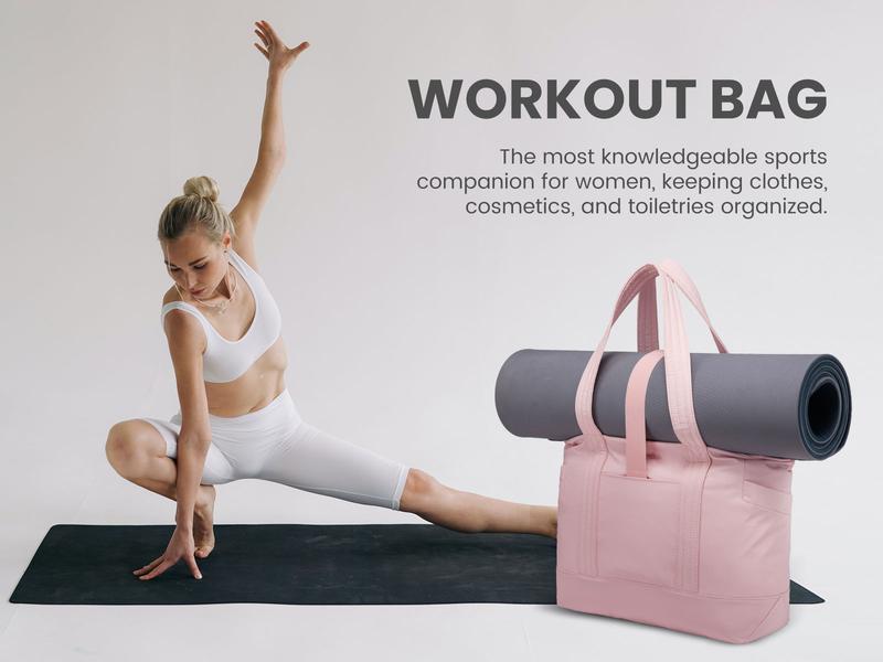 LOVEVOOK TikTokShopBacktoSchool 15.6& 17.3 Inch Laptop Tote Bag for Women, Waterproof Gym Tote Bag for Women with Yoga Mat Strap,Travel Tote Bags for Women,Suitable for Work, School, Travel, Fitness, and Daily Life