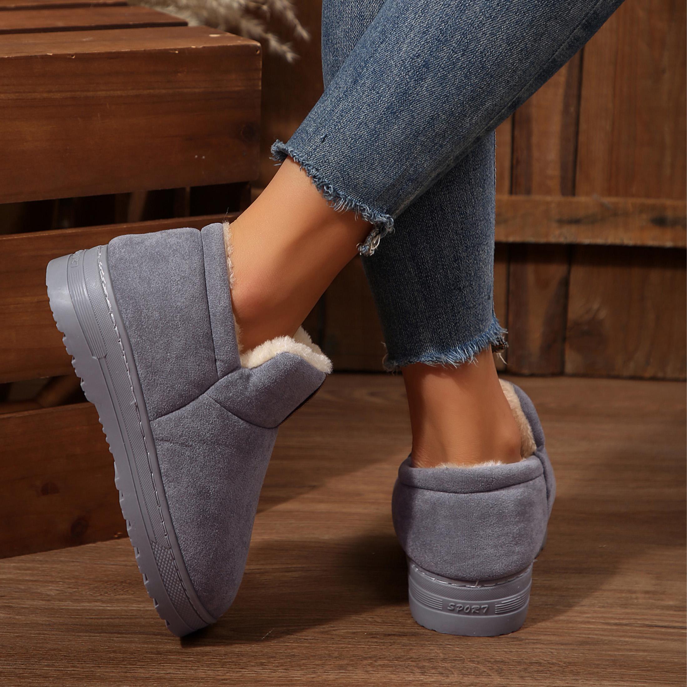 Women's Boots Cozy  Memory Foam Fleece Lined Lightweight And Comfortable Slip-On For Indoor & Outdoor Wear