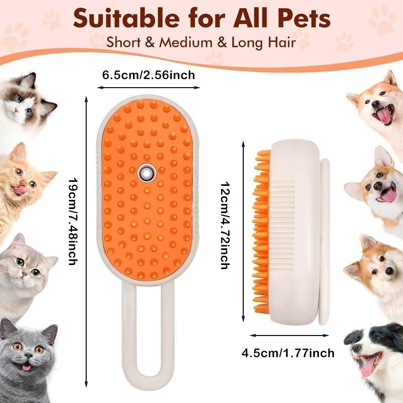 Cat Dog Hair Remover, Adjustable Pet Hair Remover,Pet Steamy Mist,Steam Pet Brush for Pet Hair 3-IN-1 Steamy Cat Brush Grooming Comb for Dogs Steam Brush for Cats Remove Flying Fur Steam Advanced Pet Hair Removal Comb pet pal brush, Fur Removal Tool