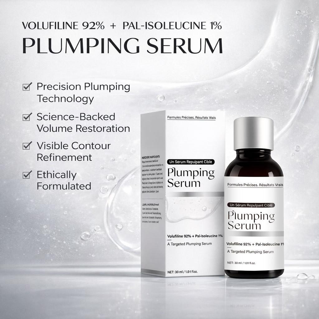1 pcs Targeted Plumping Serum—Volufiline 92%+Pal -Isoleucine 1% Face Serum ，Reduced the Look of Aging ,Smoothes Wrinkles