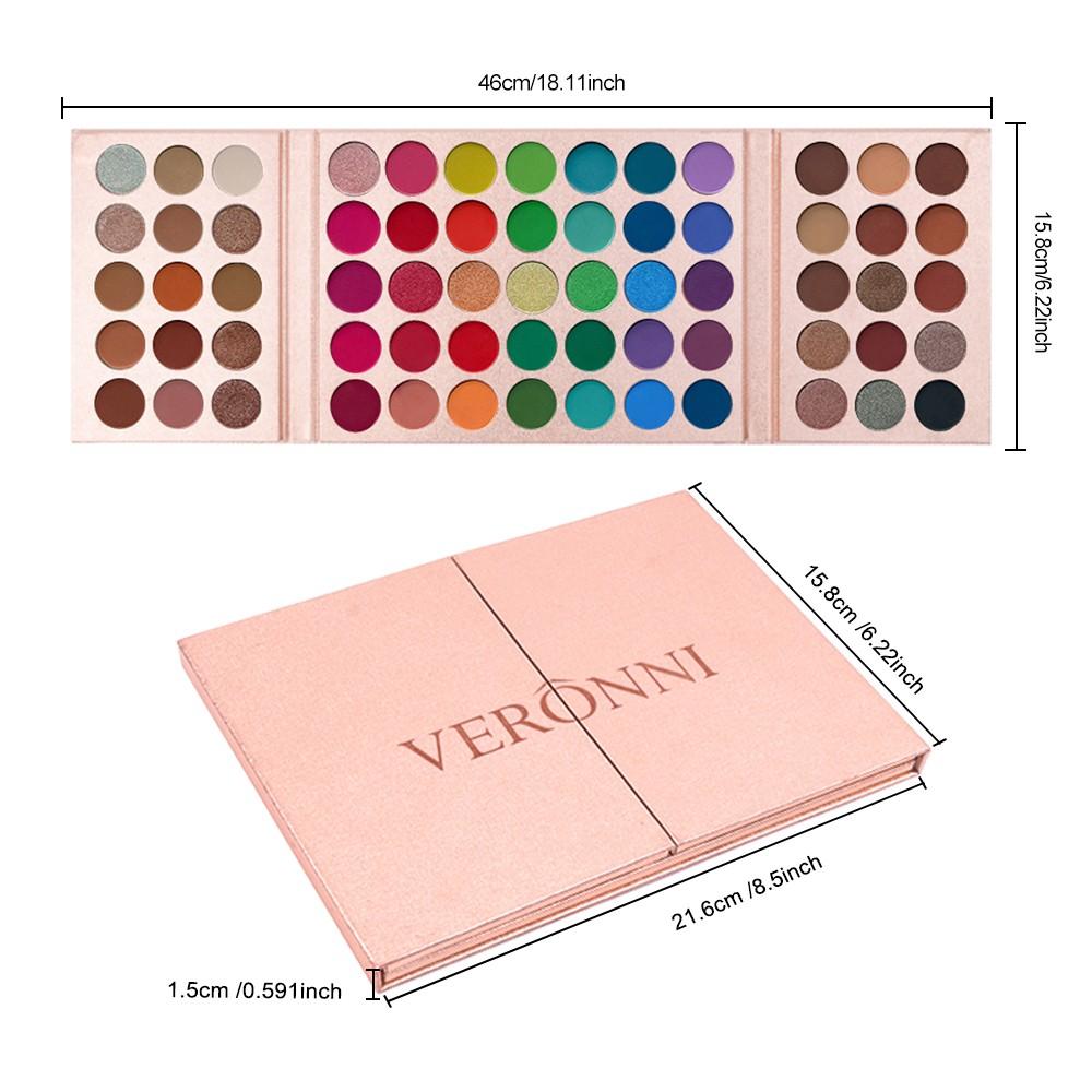 65 Color Eyeshadow Palette, Long Lasting Highly Pigmented Shimmer & Matte Shades Palette, Colorful Eye Makeup Products for All Styles and Occasions