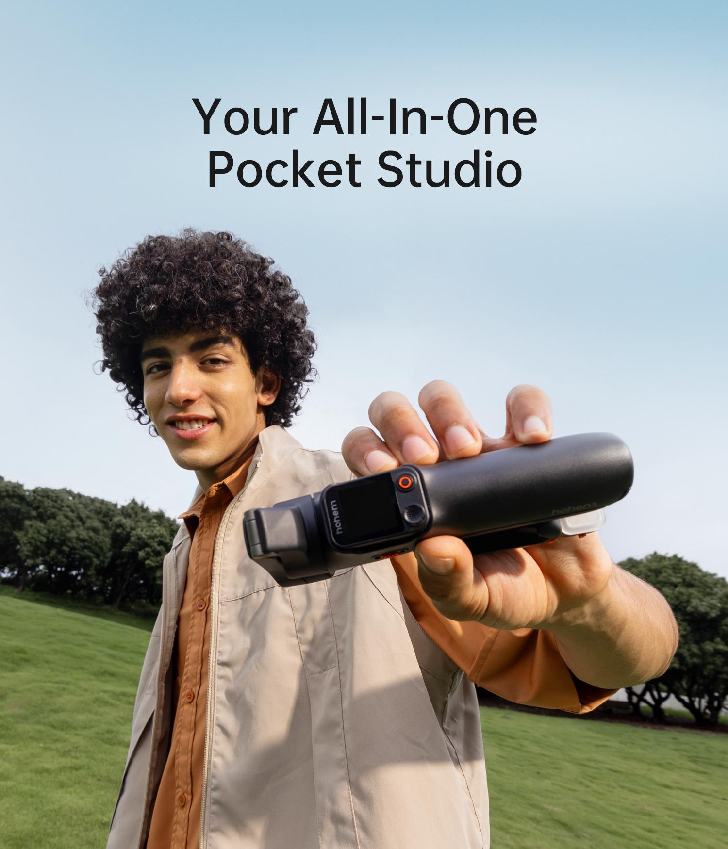 hohem iSteady V3 Ultra Gimbal,Detachable Touchscreen Remote,Advanced AI Tracking with any App,360° Infinite Pan Tracking,Select People&Obeject on Touchscreen to Track,3-Color Fill Light,3-Axis Stabilization, Compatible with most iPhone&Android series