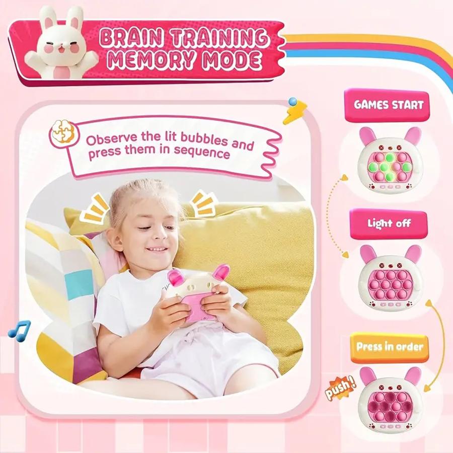 Popping Quick Push Game Console, Pop-up Game Fidget Toy, Pop It Game Controller, Gift Stress Relief Model, Stress Anxiety Relief Sensory Toy, Round, Birthday Gift, Christmas Gift