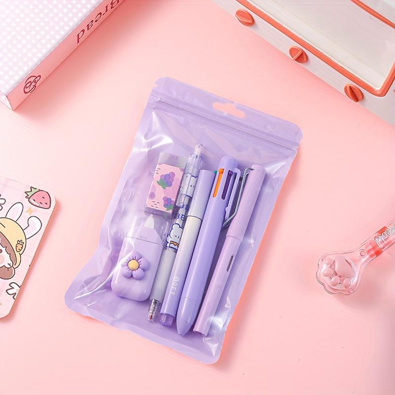 6/12/18 Pcs Stationery Set, Includes Neutral Pens, Erasers, Six-Color Ballpoint Pens, Multifunctional Writing Tools, Ballpen Set, Perfect Office & Study Supplies for Christmas gift