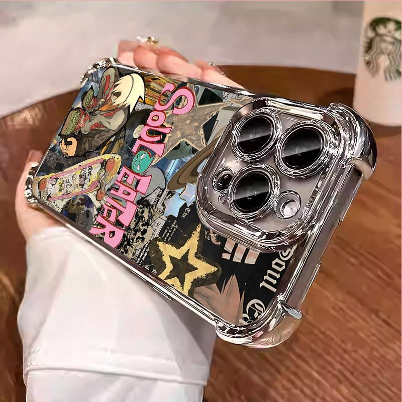 Soul Eater Phone Case Evans Crona Maka Albam Black Star Tsubaki Death the Kid Manga Anime, Anime Vintage Special Cover for iPhone 11 12 13 14 15 16 17 Pro Max Plus Air #IP+SE1
