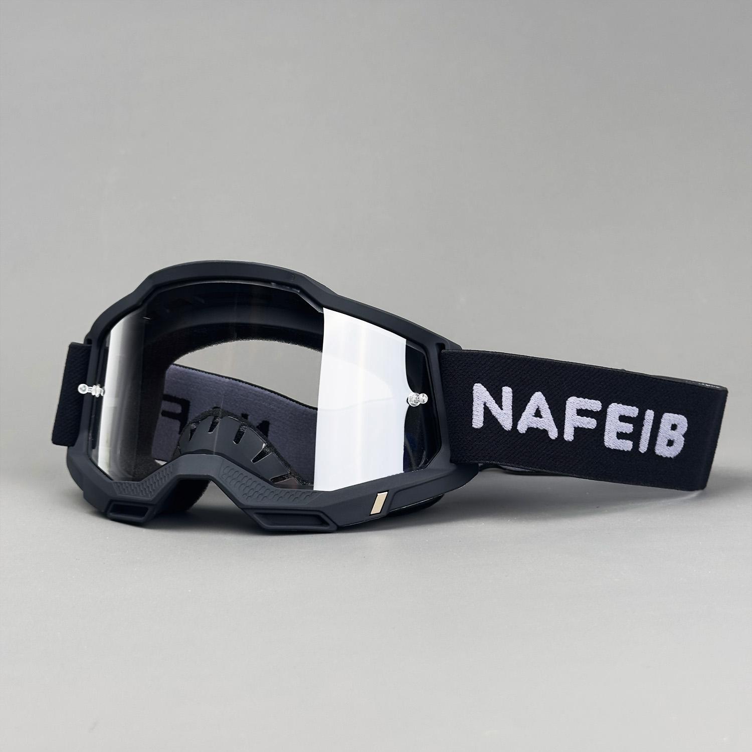 NAFIEB High-Performance OTG Goggles: Compatible with Prescription Glasses, Scratch/Dust Resistant, Airflow System, Secure, Adjustable. For Riding, Skiing. Ideal Holiday Gift.