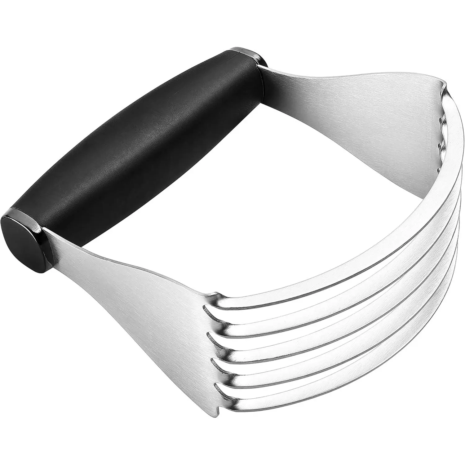 XL Pastry Blender, Durable Dough Blender For Baking - Black | Heavy Duty Dough Mixer with Stainless Steel , Butter  for Easy Mixing, Dishwasher Safe, Classic Design