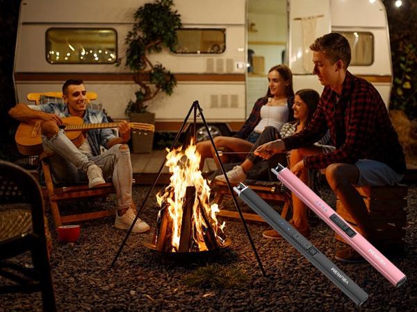 Electric Candle Lighter, Christmas Stocking Stuffers Gifts for Women Mom Men Wife Sister, USB Arc Rechargeable Windproof Long Lighter for Candle BBQ Housewarming Birthday Gifts Idals