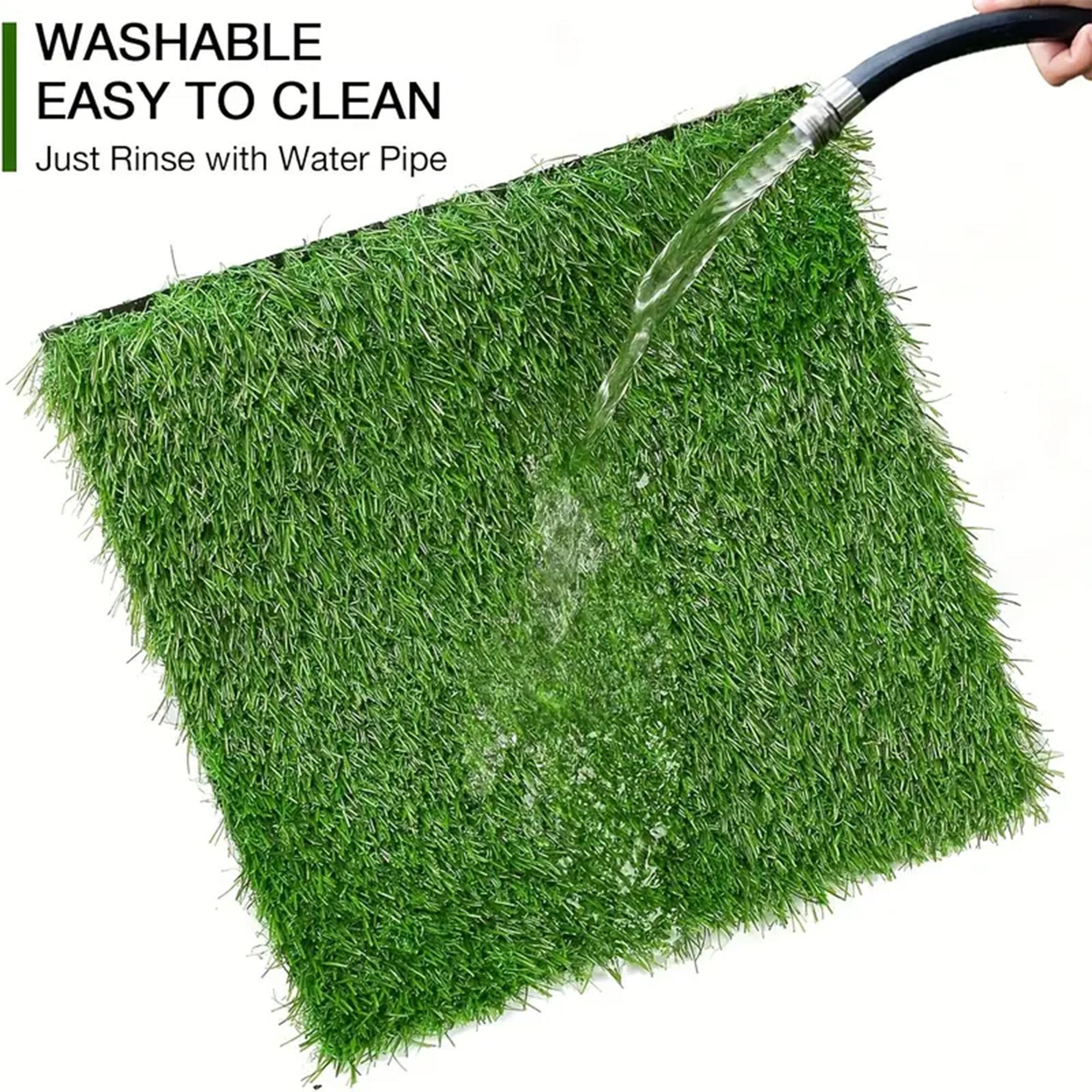 Artificial Grass Tiles Interlocking Turf Squares Deck 36 Pack -12"x12" Indoor Outdoor Faux Grass Rug with Drainage Holes-Fake Grass Tiles Self-draining for Garden Lawn Landscape Balcony Decoration