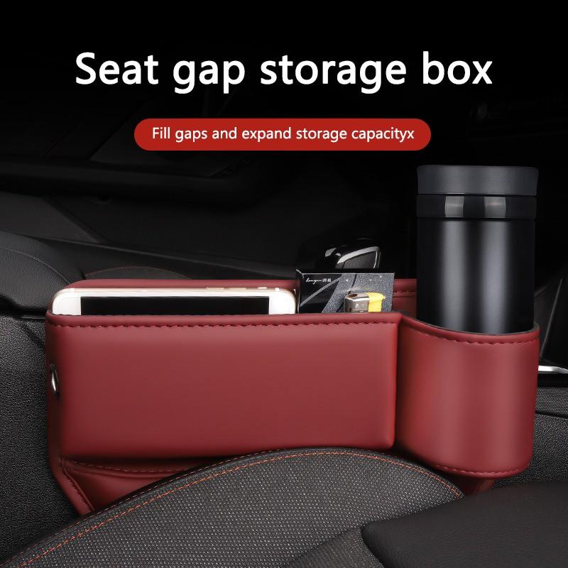 Car Seat Gap Organizer Console, Crevice Side Storage Box, Slit Gap Filler for Toyota Rav4, Logo, Gr 86, Supra, Yaris, Prius, Corolla, C-Hr, Auris, Trd