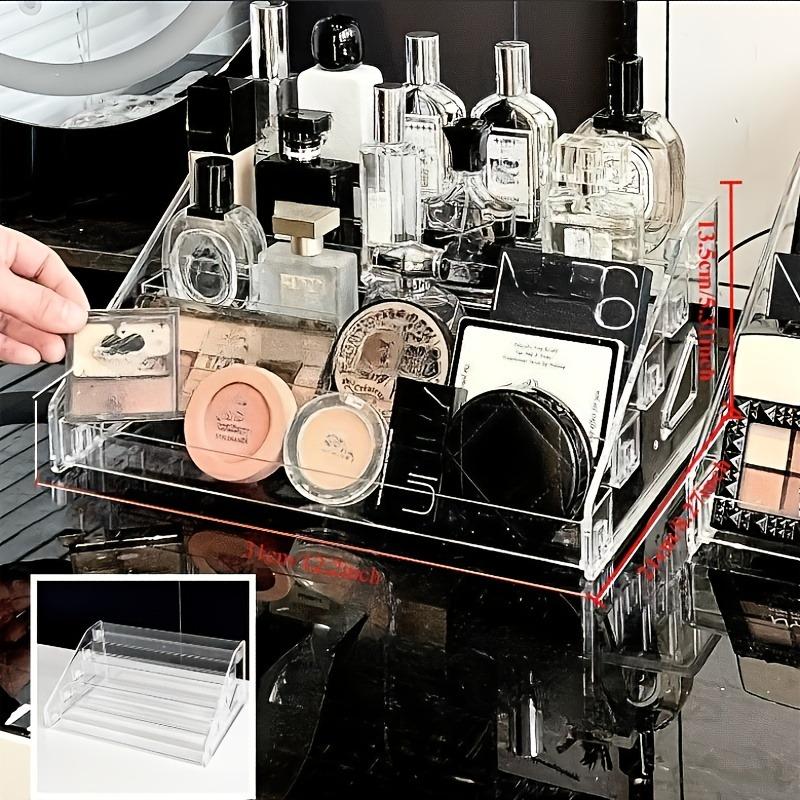 1 set of heavy-duty clear acrylic 5-layer nail polish and storage tower - 27 inches high, 3.2 cubic feet capacity, edged countertop storage rack - versatile display stand for fragrances, skin care products, cosmetics - no assembly tools required (beauty)