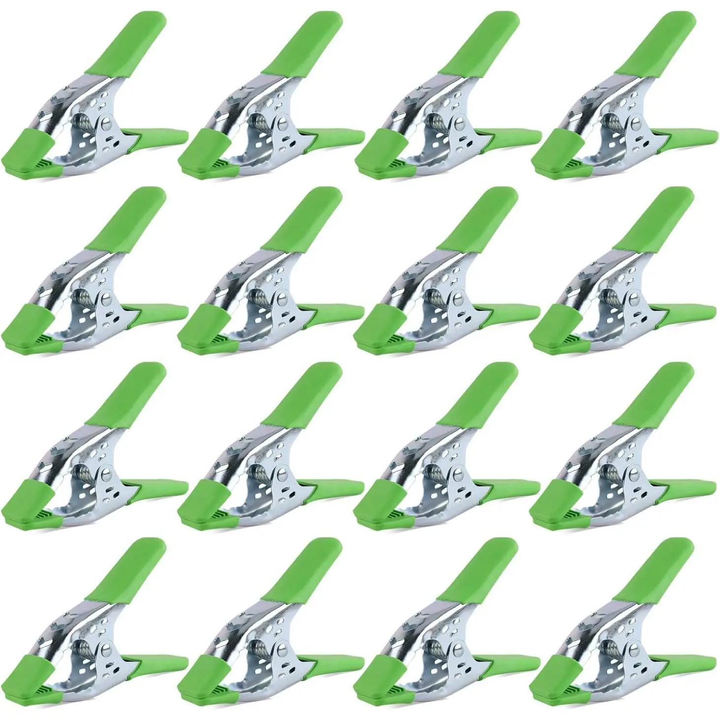 16-Piece 6 inch Spring Clamp, Heavy Duty Metal Spring Clamps, Backdrop Clips, 2.4 inch Jaw Opening