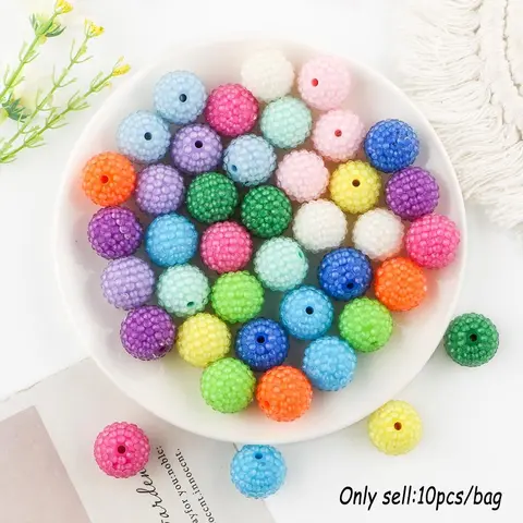 20mm Clear Beads, Colorful Beads, Acrylic Beads for DIY Pen Making, DIY Craft Supplies for Phone Chain, Keychain, Necklace Accessories, DIY Mixed Beads, Acrylic Bead Mix