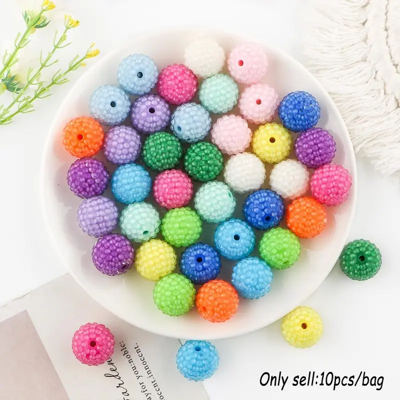 20mm Clear Beads, Colorful Beads, Acrylic Beads for DIY Pen Making, DIY Craft Supplies for Phone Chain, Keychain, Necklace Accessories, DIY Mixed Beads, Acrylic Bead Mix