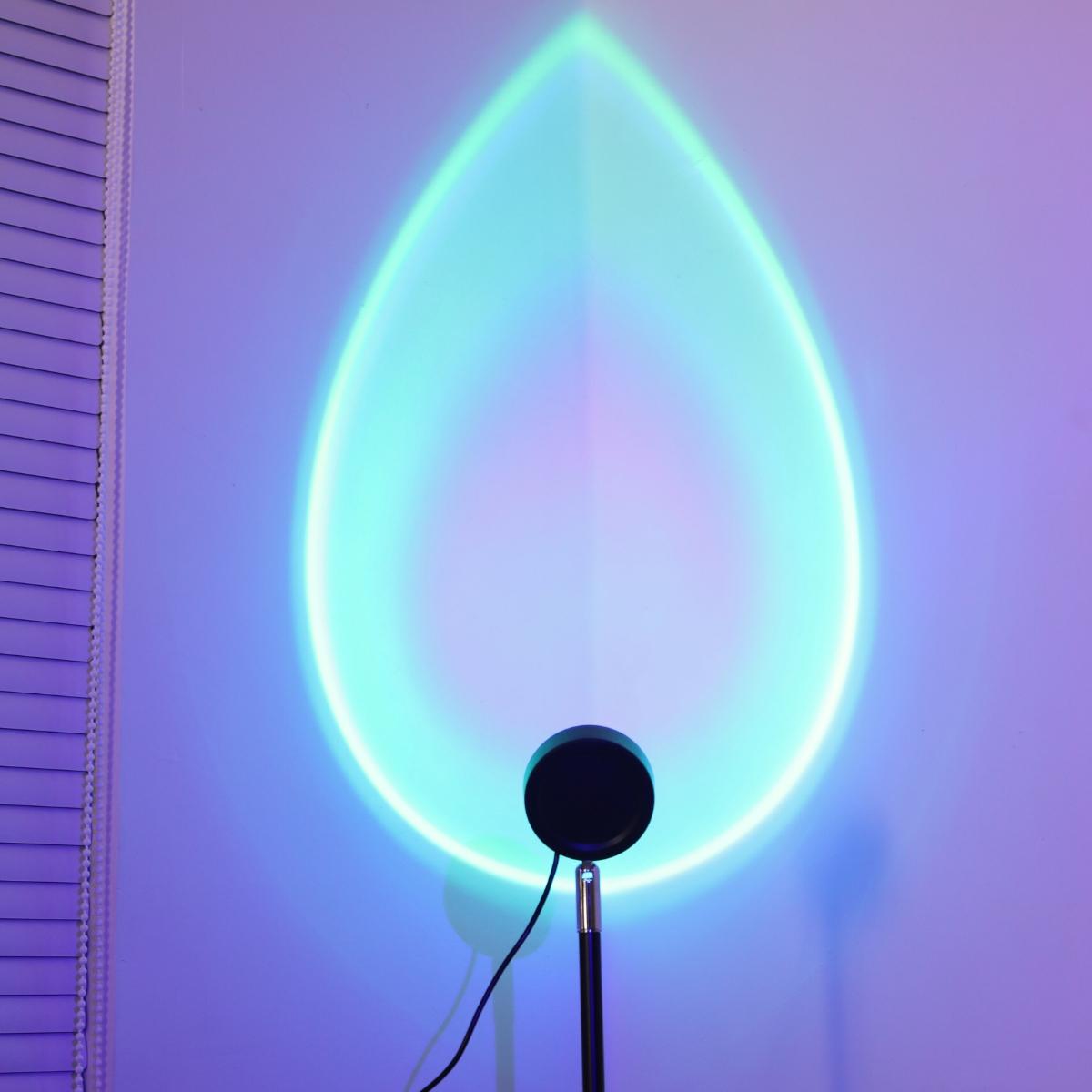 USB Sunset Projection Lamp LED Table Light with Remote Controller, Led Mood Light, Adjustable 16 Color Atmosphere Lamp for Photography Home Decor, Adjustable Led Lights