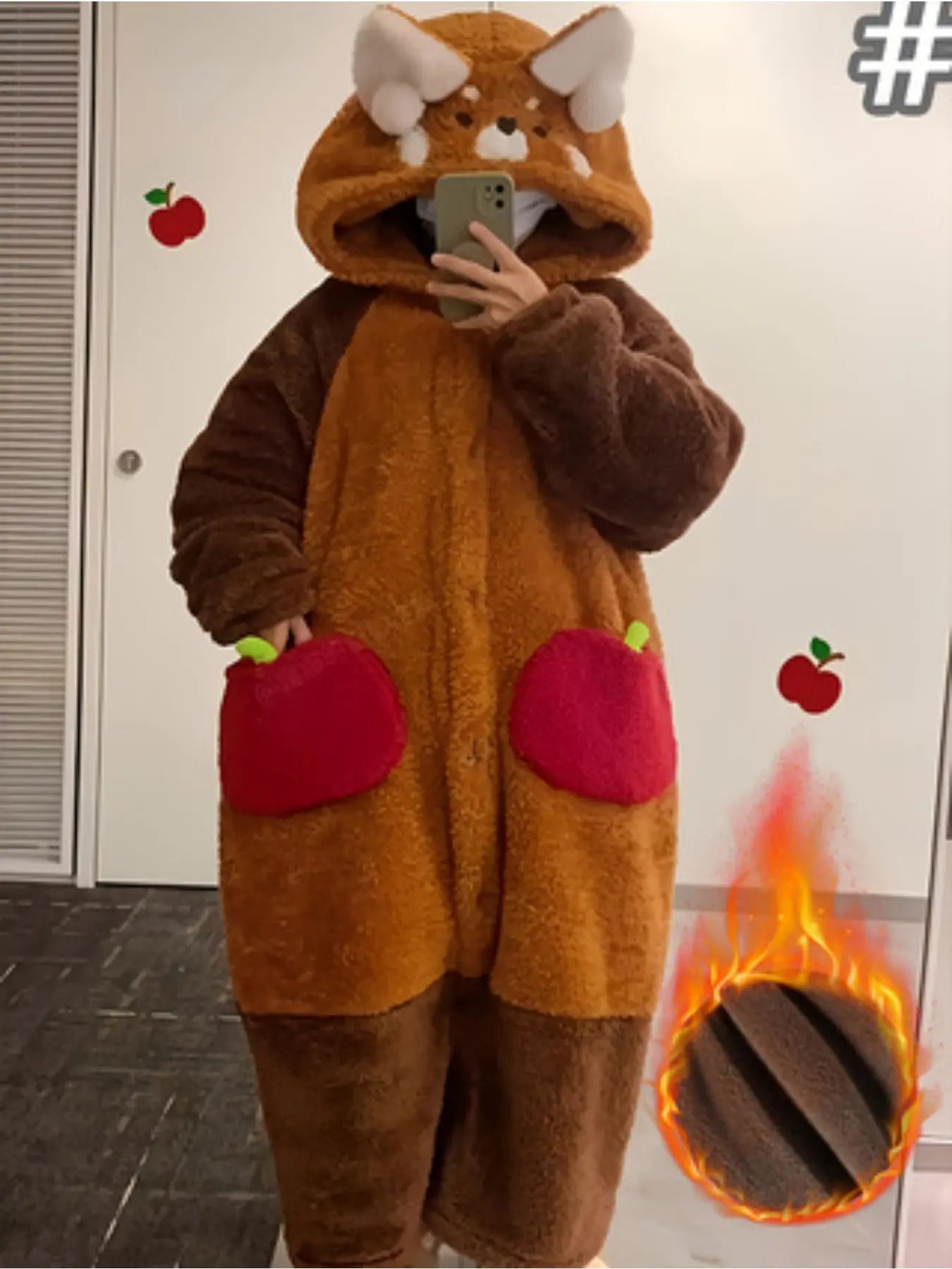 Women's Thickened Hooded Pajamas, Cute Cartoon Style, Fall Winter New Arrival, Cozy Home Wear, Halloween Christmas Gift