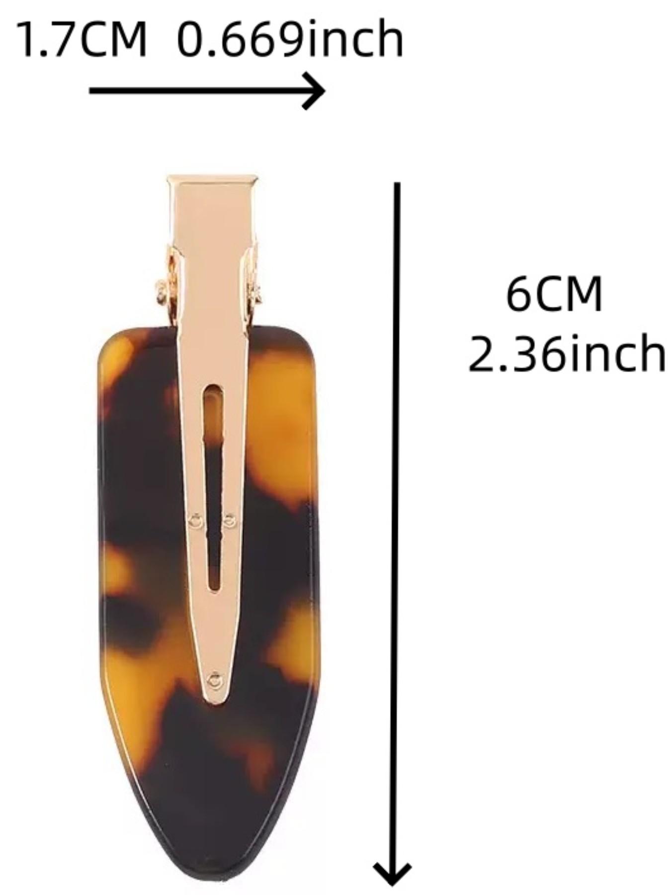 Dmk No Bend Hair Clips, Fold-Resistant Duckbill Clip, Crocodile Skin Hairpin, Salon Hairstyling, Front Bangs, Girl Makeup, 2 Pieces Set