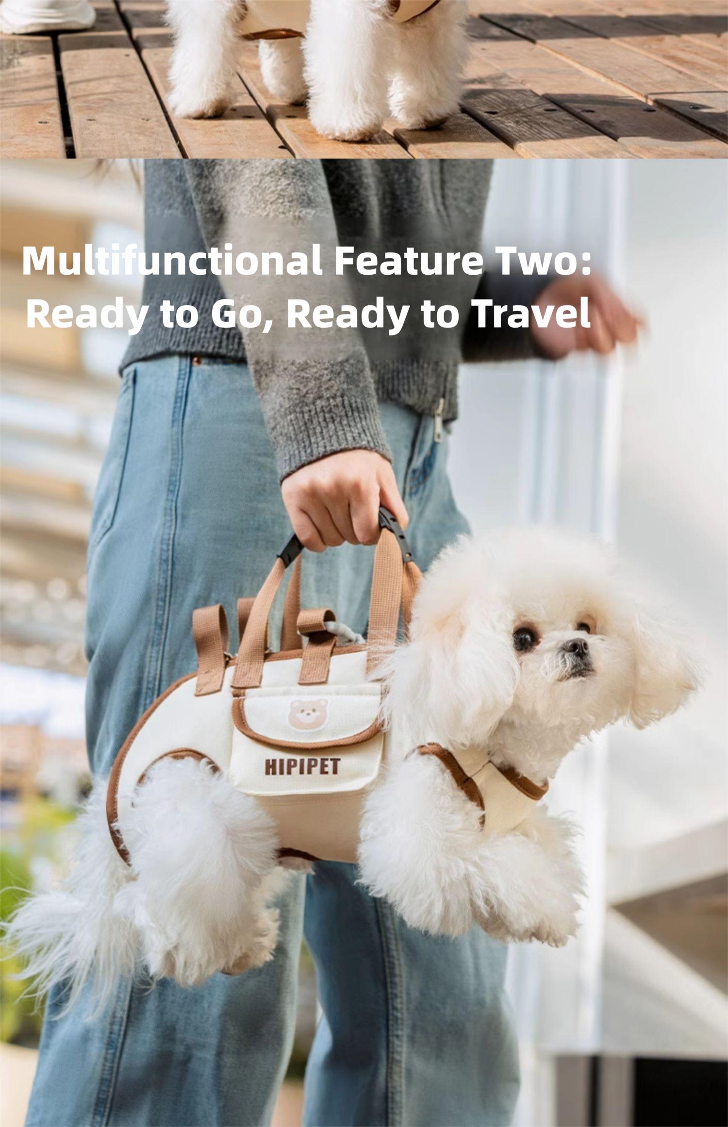 Portable Pet Carrier Backpack for Small Dogs & Cats - Versatile Crossbody, Handbag, and Shoulder Bag for Outings and Dog Walking