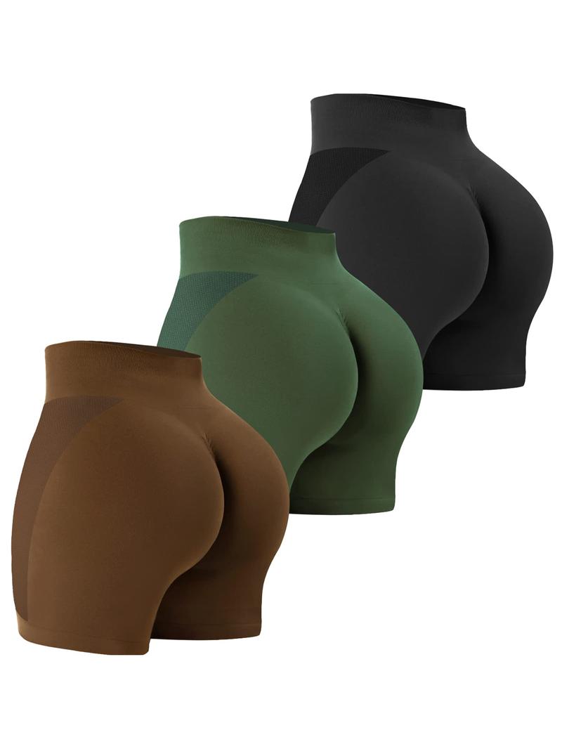 Women's 3pcs Shapewear Shorts Tummy Control High Waist Butt Lifting Scrunch Seamless Shapewear Bottoms