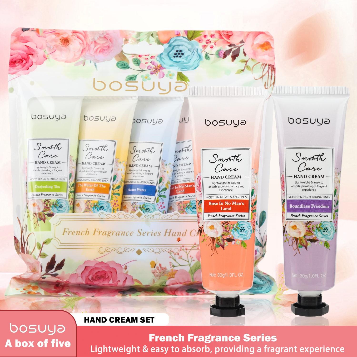 Fragrance Series Hand Cream Set, Hand Lotion Set, Deep Moisturizing, Reduces Dry Rough Hands, Fine Lines, Portable, Ideal for Travel and Daily Care