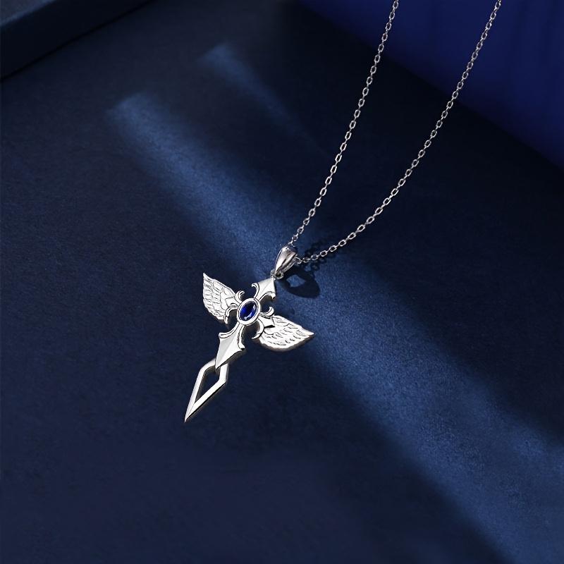 Angel Wing Necklace, Devil Wing Necklace, Sword Cross Style, Unique Fashion Necklace